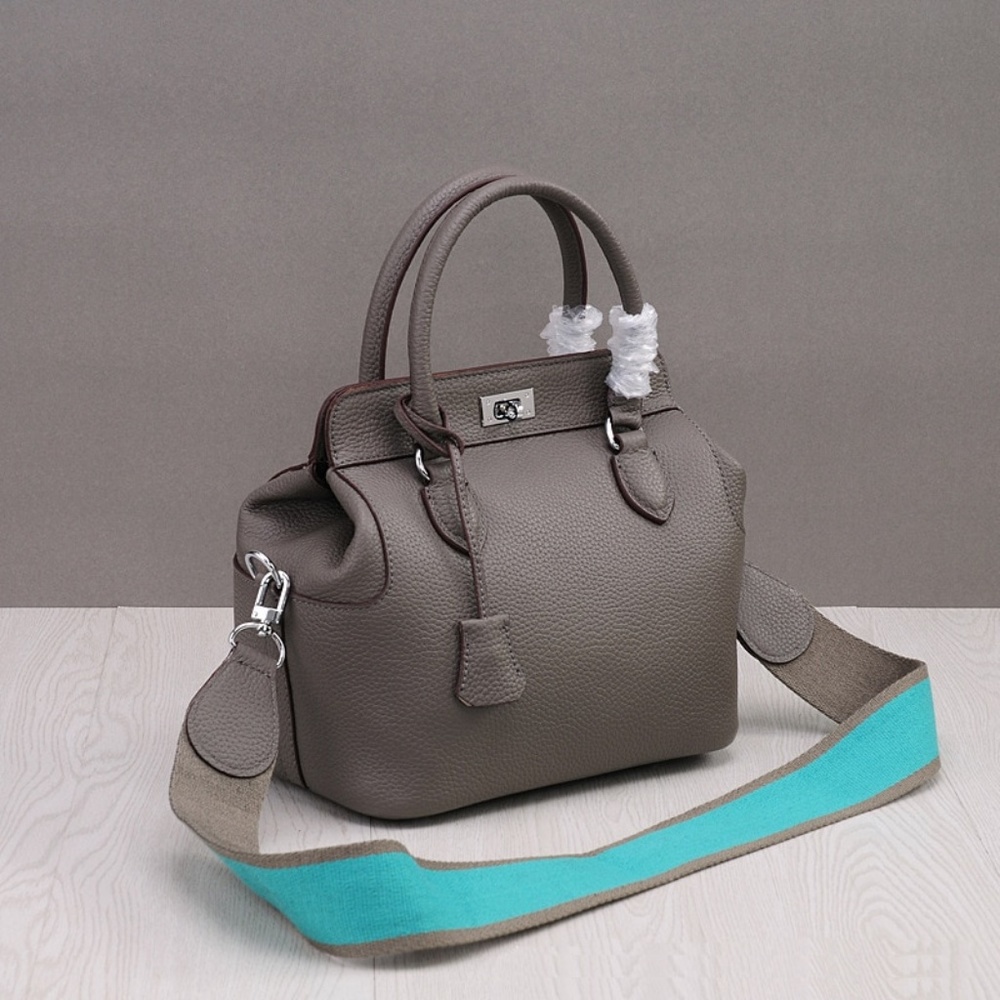 TAUPE SATCHEL -- CALF LEATHER